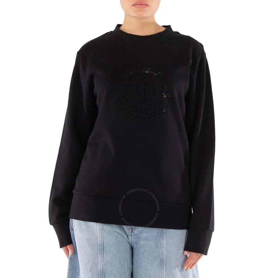 Moncler Crystal Logo Sweatshirt Black 1