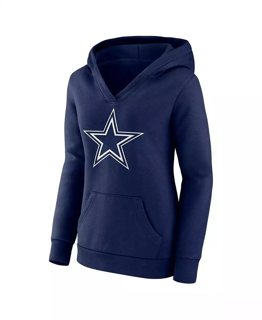 Fanatics Women's CeeDee Lamb Navy Dallas Cowboys Player Icon Name and Number V-Neck Pullover Hoodie 3