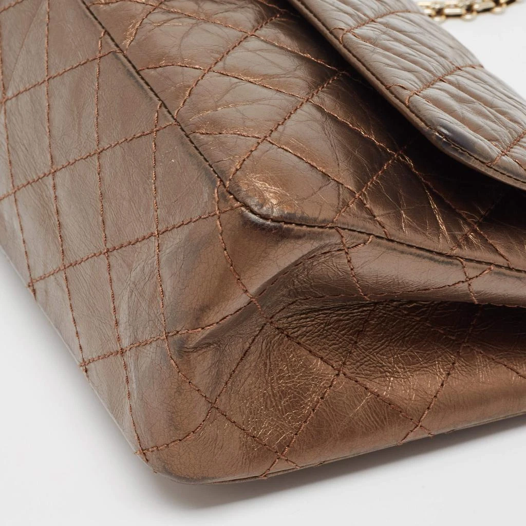 Chanel Chanel Metallic Brown Quilted Aged Leather Reissue 2.55 Classic 226 Flap Bag 15