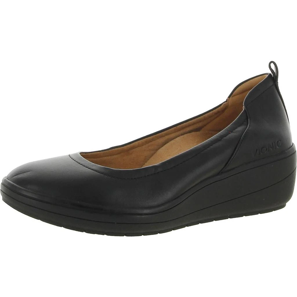VIONIC Vionic Womens JAYCE Leather Slip On Wedge Heels 1