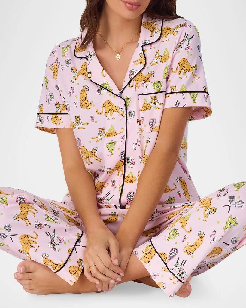 BedHead Pajamas Printed Organic Cotton Jersey Crop Pajama Set 4