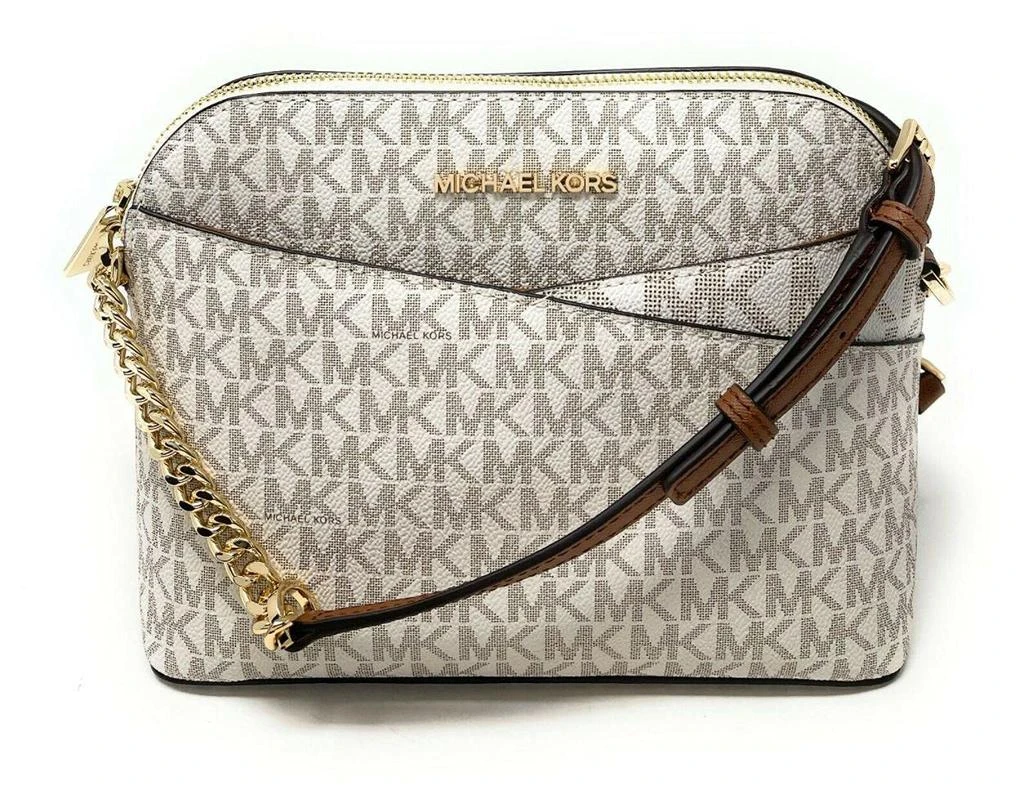 Michael Kors Women's Jet Set Travel MK Signature Dome Crossbody Bag 6