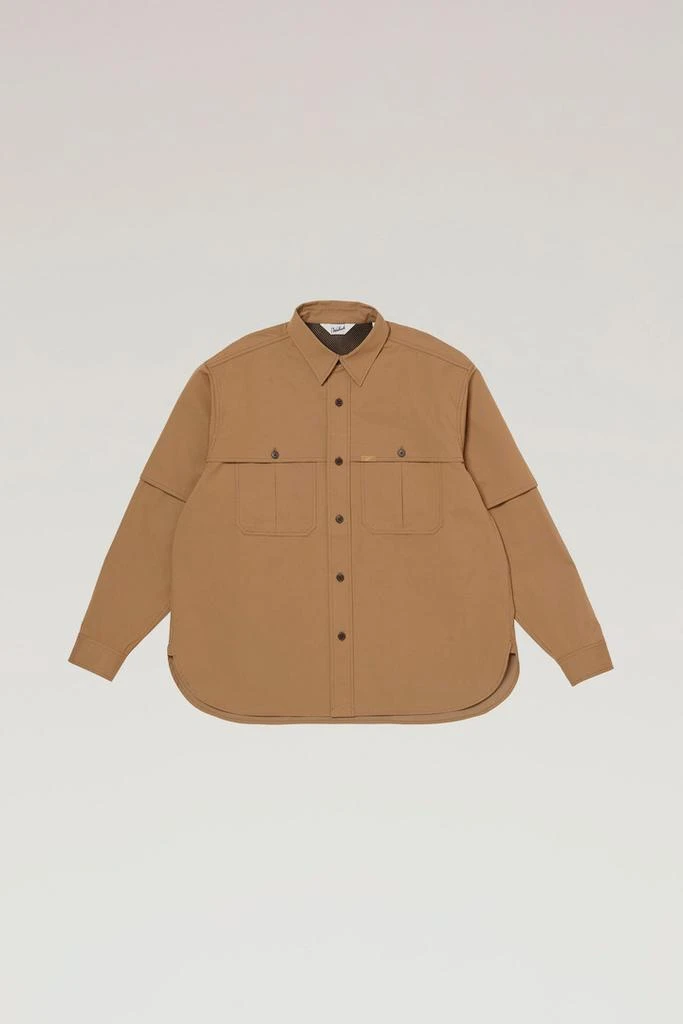 WOOLRICH Cavalry Twill Cotton Blend Shirt - Men - Beige 1