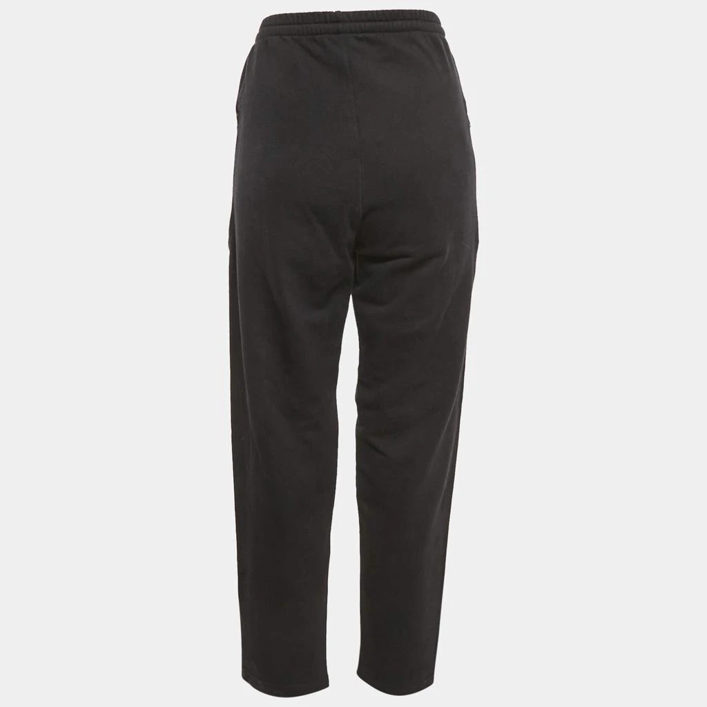 Vetements Vetements Black Logo Embroidered Cotton Knit Sweatpants M 3