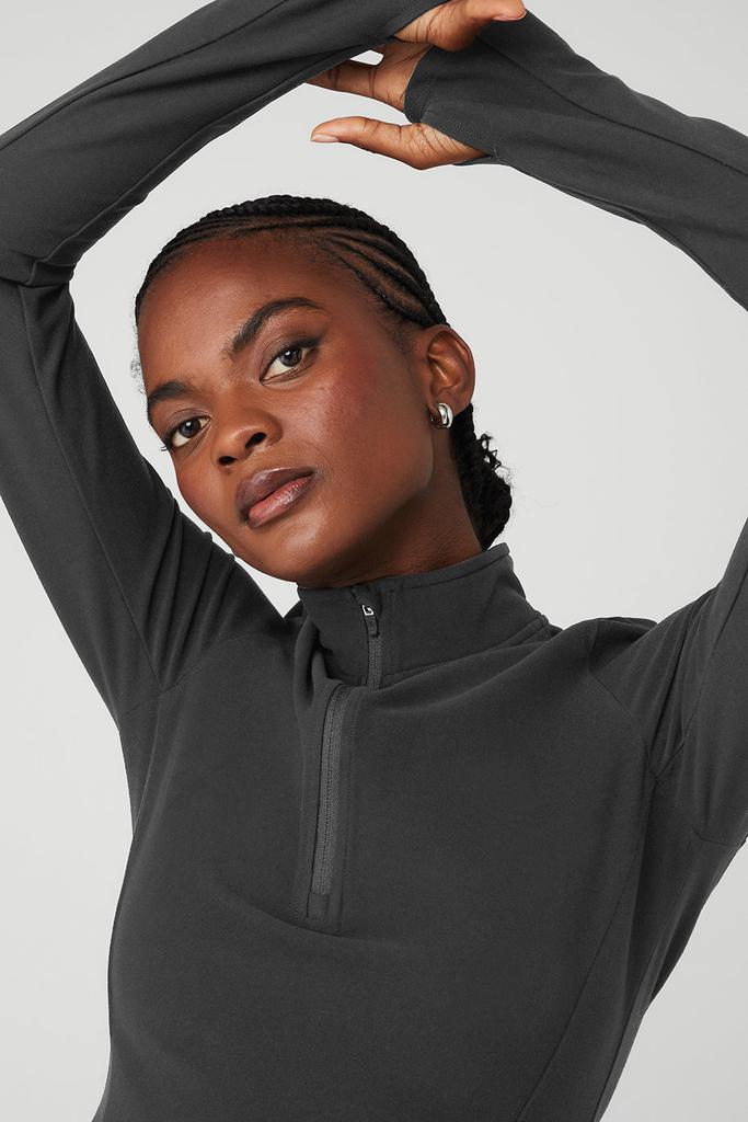 【Alo Yoga】Alosoft 1/2 Zip Rapid Pullover Alosoft 1/2 Zip Rapid Pullover - Black | ALO