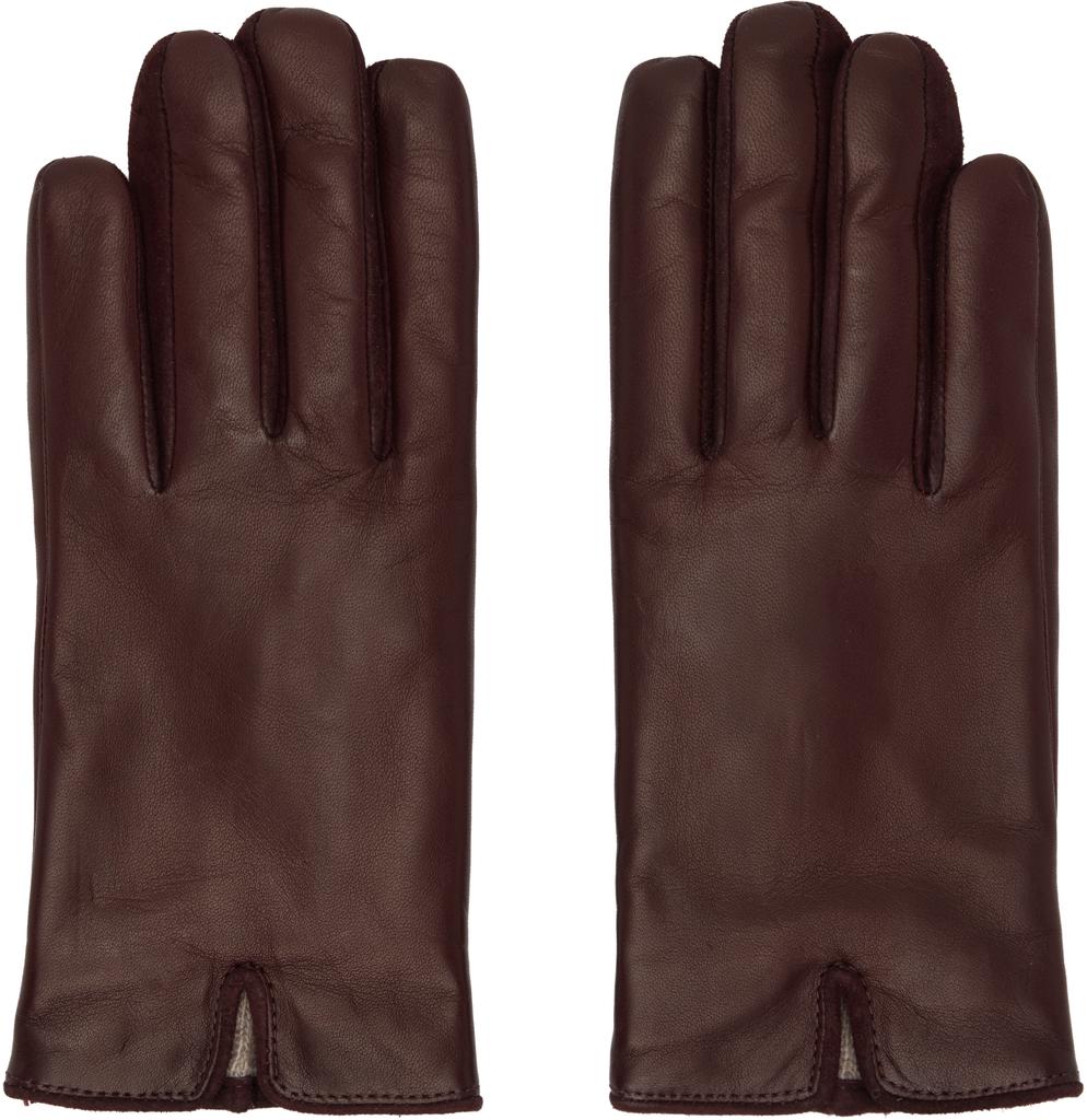 Handsome Stockholm SSENSE Exclusive Burgundy Essentials Gloves