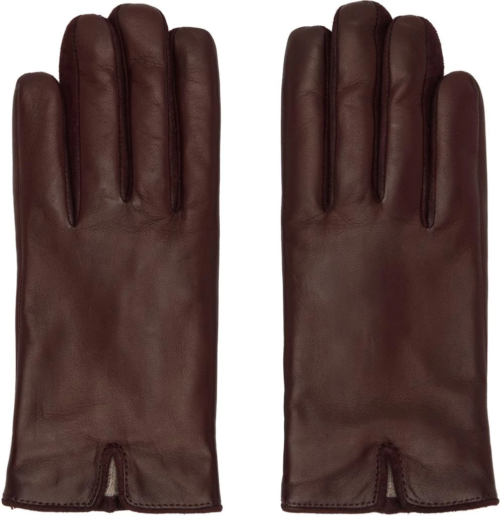 Handsome Stockholm SSENSE Exclusive Burgundy Essentials Gloves 1