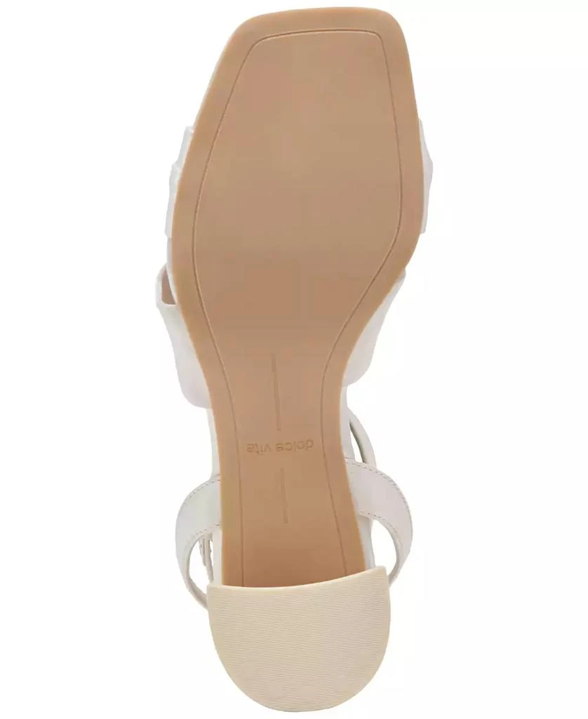 Dolce Vita Women's Brenna Wide Width Satin Twist Two-Piece Block-Heel Sandals 5