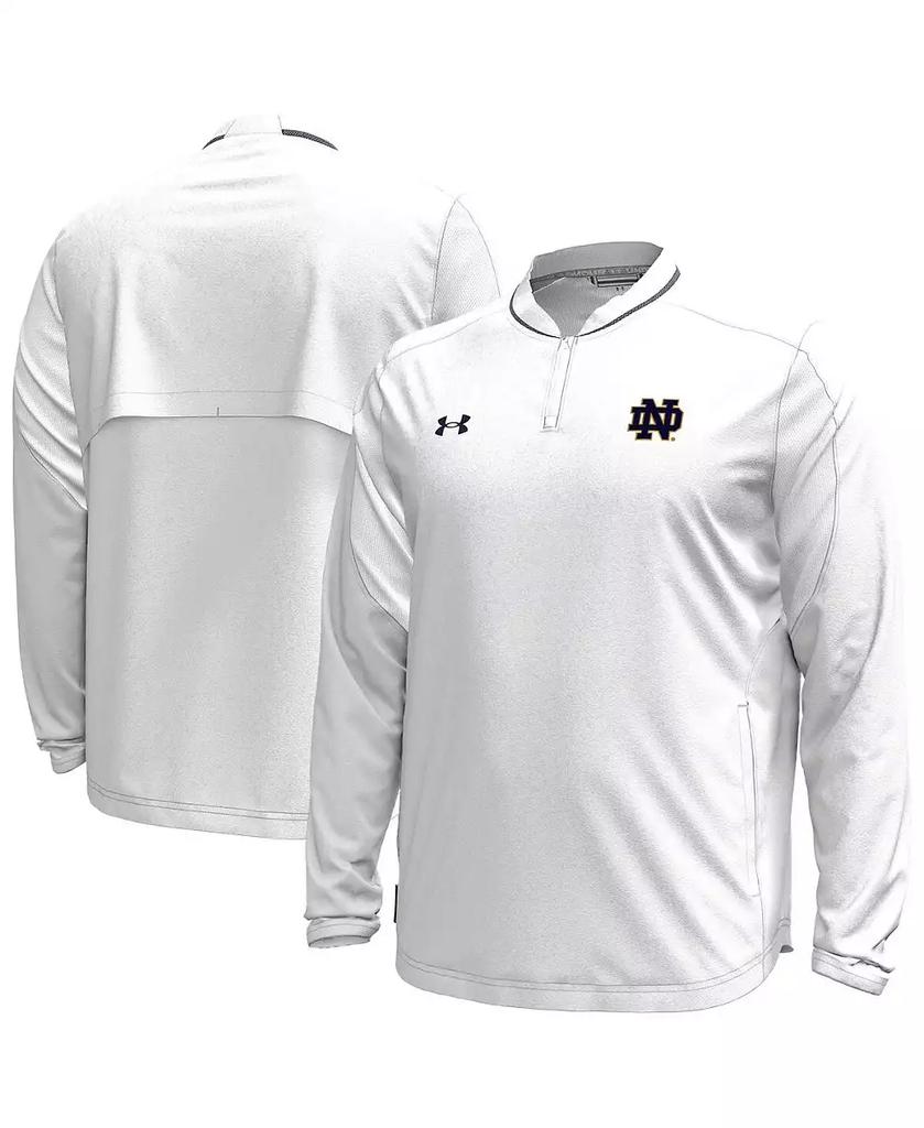 Under Armour Men's White Notre Dame Fighting Irish Motivate Long Sleeve Quarter-Zip Jacket