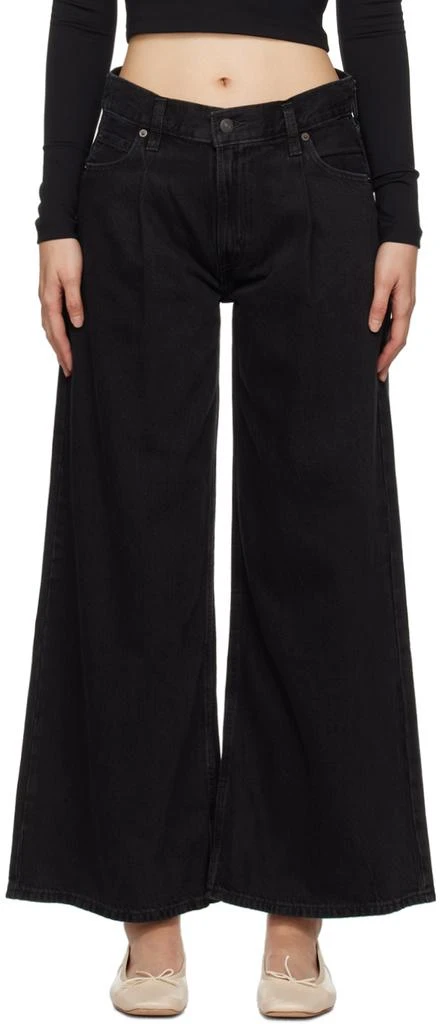 Levi's Black Baggy Dad Wide Leg Jeans 1