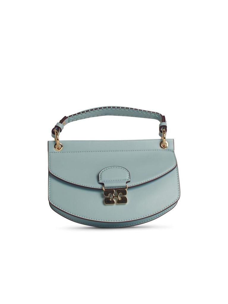 Ganni Ganni 'Apo-G' Light Blue Leather Bag