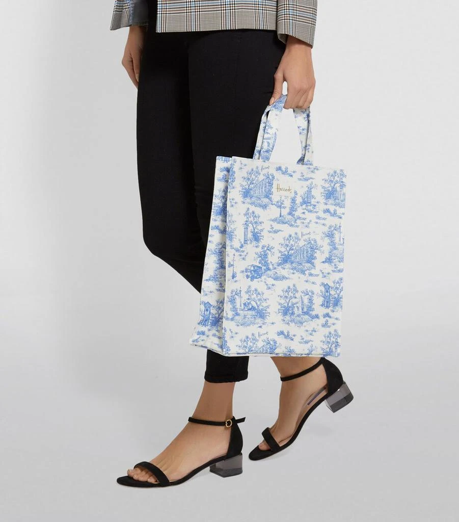 Harrods Medium Toile Shopper Bag 2