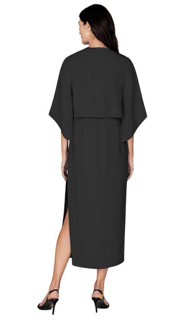 EMMELLE Silk Short Jacket With Open Sleeves In Black