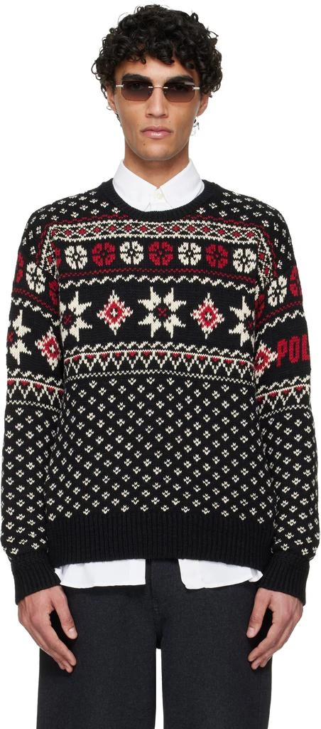 Ralph Lauren Black Cotton Cashmere Sweater