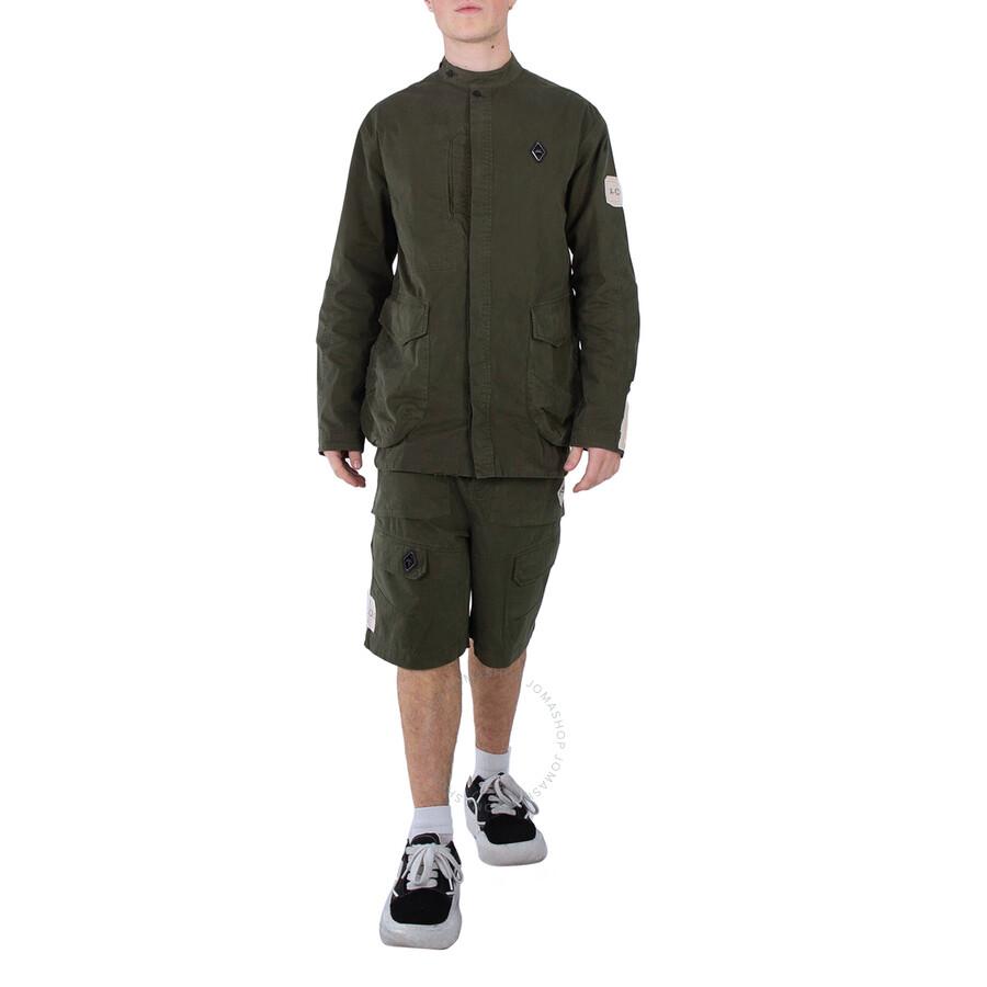 A-COLD-WALL* Ando Cotton Cargo Shorts In Dark Olive