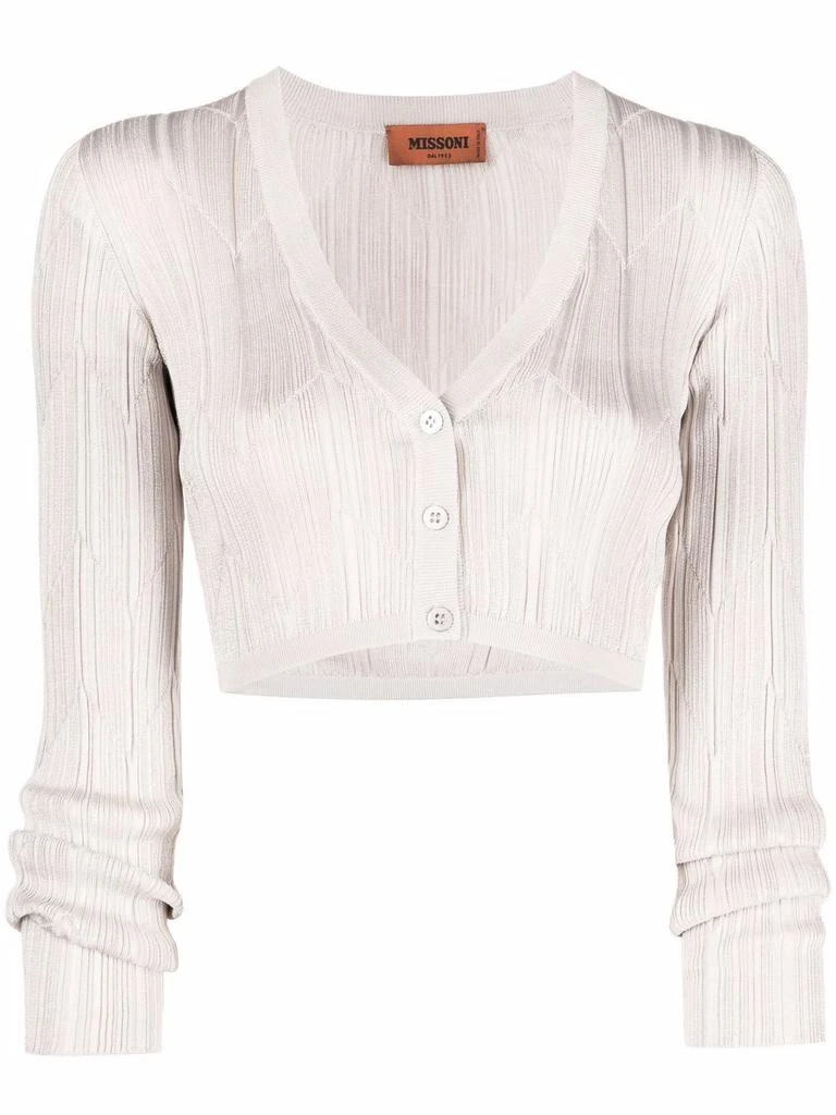 Missoni fine-knit cardigan - women -  -  - Grey 1