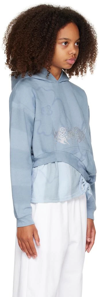 Collina Strada Kids Blue Tie-Dyed Hoodie 2