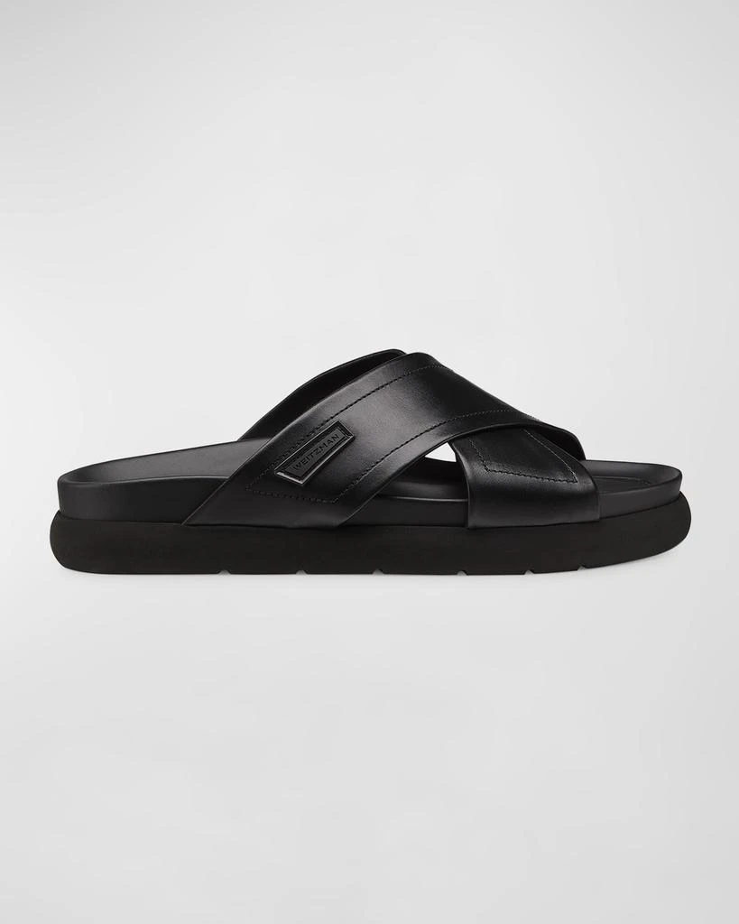 Stuart Weitzman Men's Flex Leather Sport Slide Sandals 1