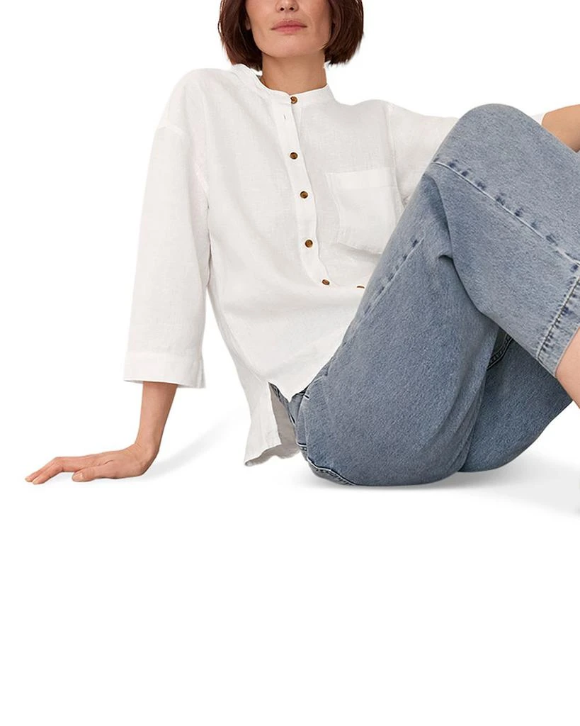 Whistles Grandad Linen Shirt 3