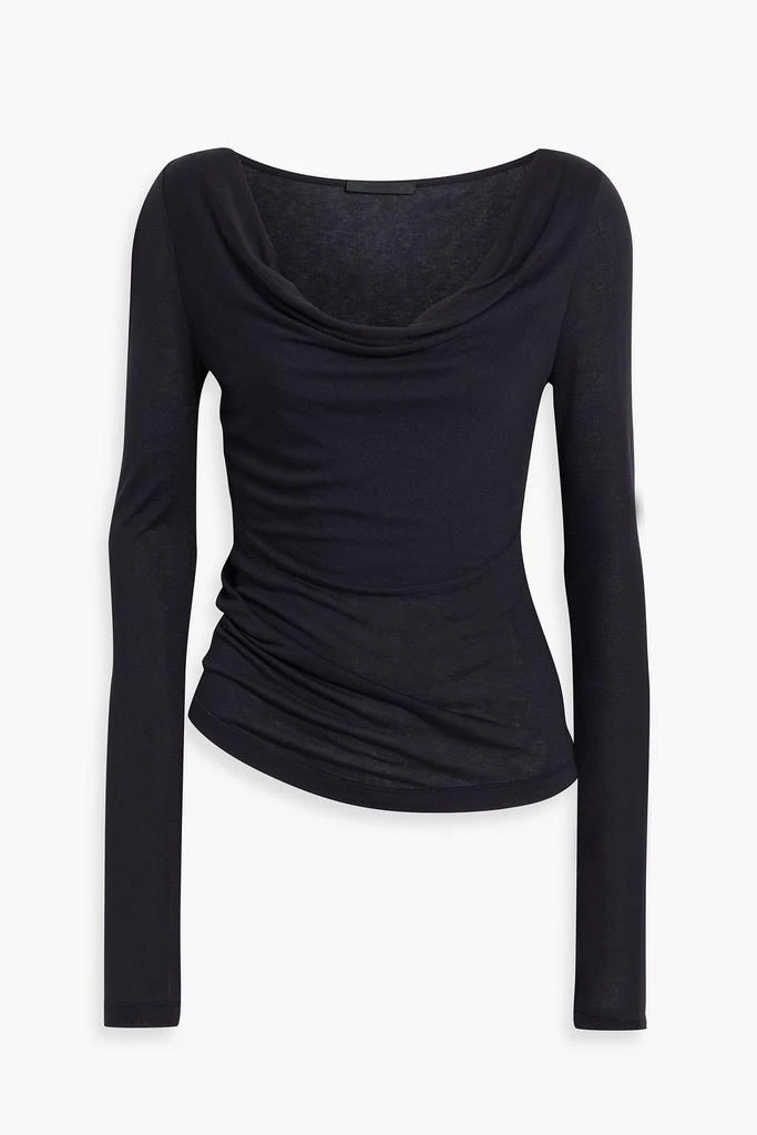Helmut Lang Scala draped jersey top 1