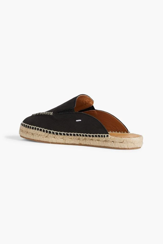 MAISON MARGIELA Embroidered pebbled-leather espadrille mules 3