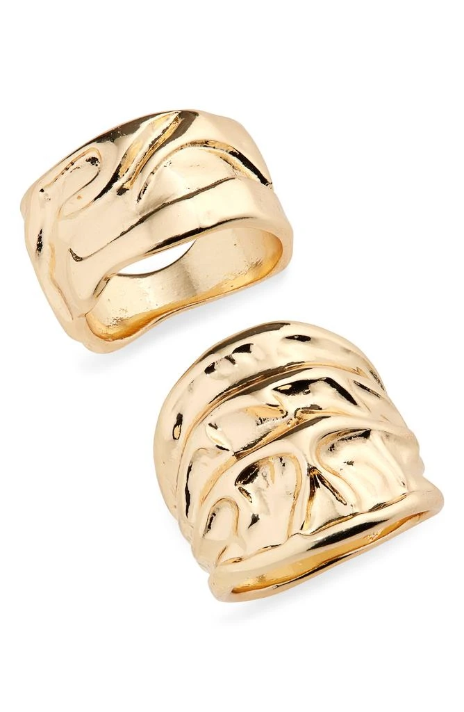 Nordstrom Set Of 2 Molten Wide Rings 1