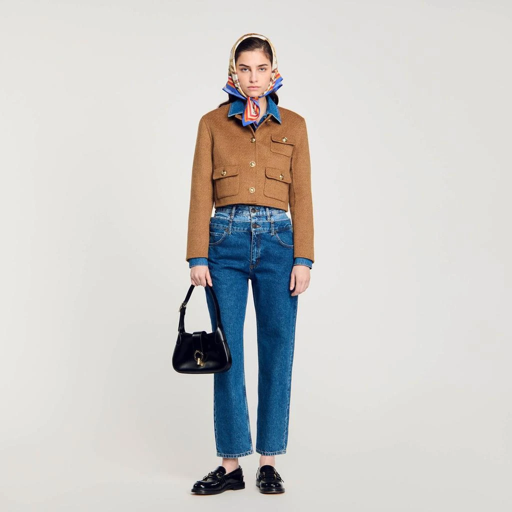 Sandro Cropped button-down jacket 1