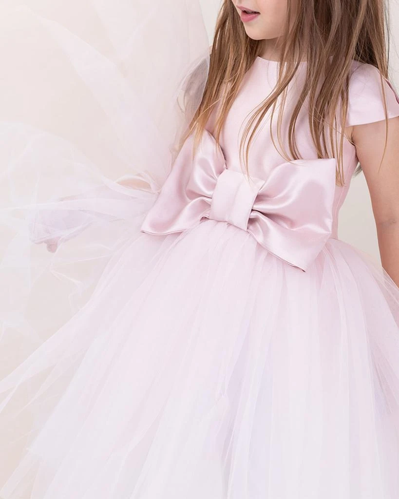 White Label by Zoe Girl's Elizabeth Satin Bow Tulle Dress, Size 2-12 3