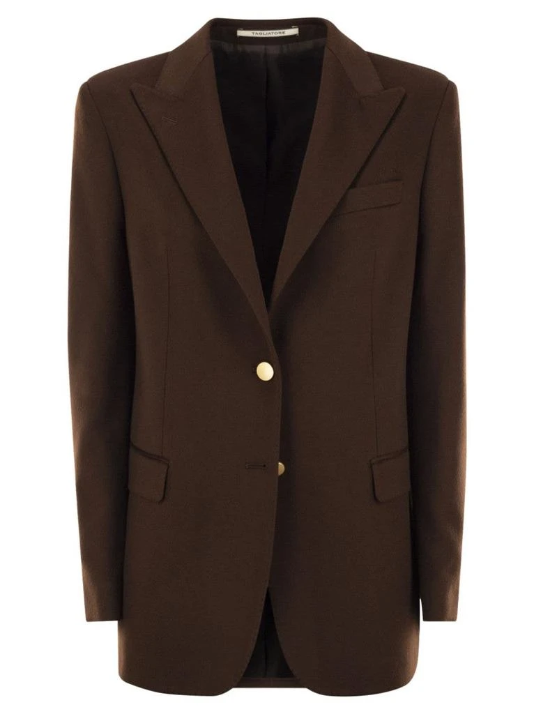 TAGLIATORE Tailored Cashmere Blazer With Peaked Lapels