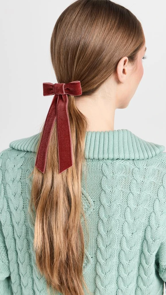 Jennifer Behr Velvet Bow Barrette 2