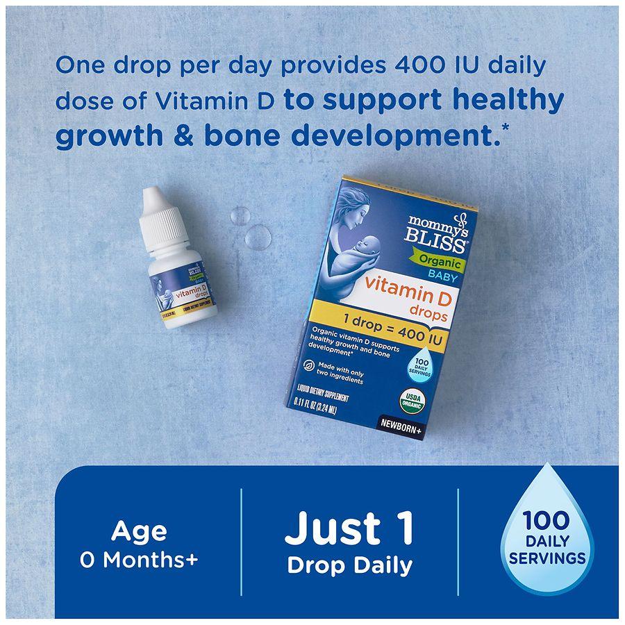 Mommy's Bliss Organic Baby Vitamin D Drops 100 Servings