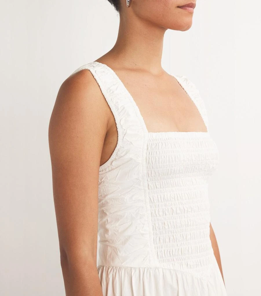 Ganni Cotton Ruched-Bodice Dress 6