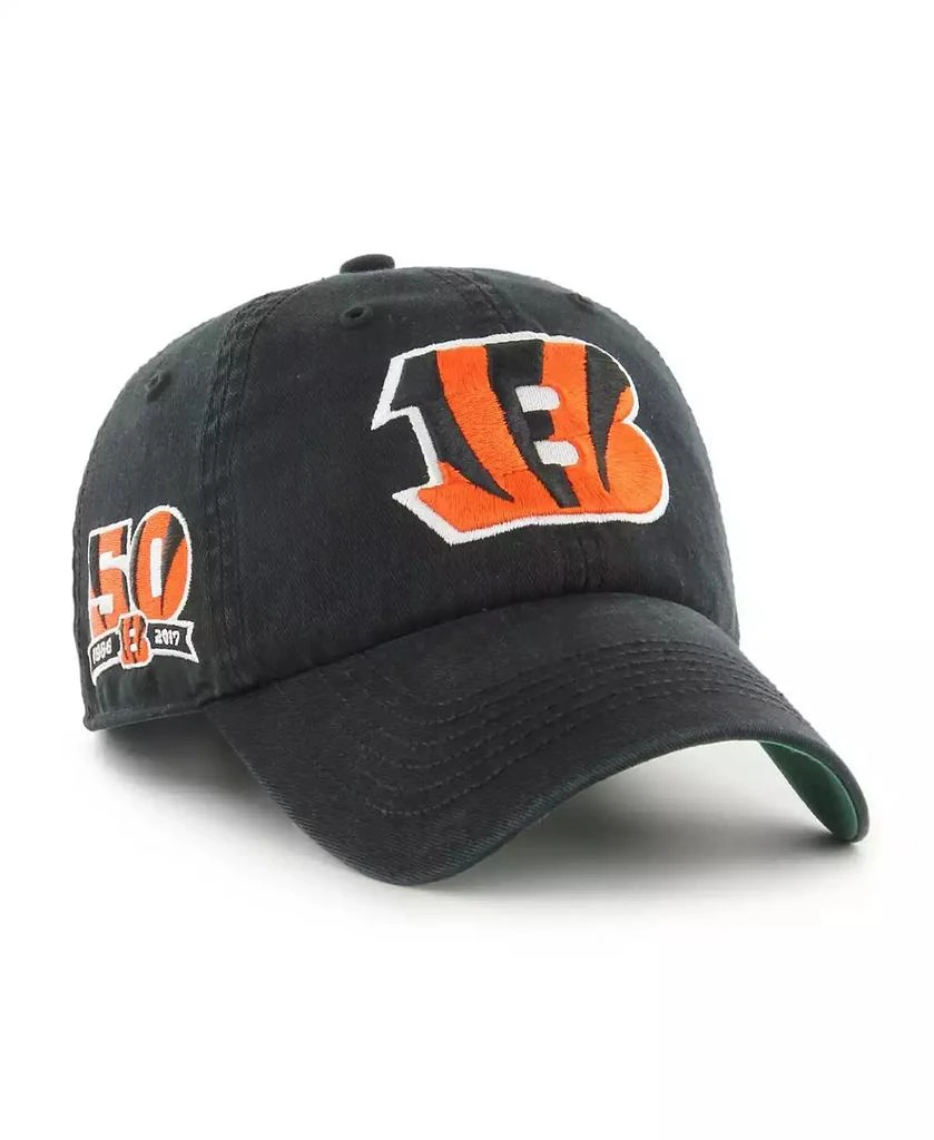 47 Brand Men's Black Cincinnati Bengals Sure Shot Franchise Fitted Hat 1