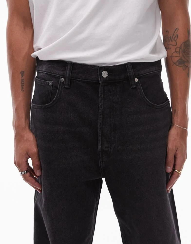 ARKET ARKET Mist low rise baggy wide leg jeans in washed black 5