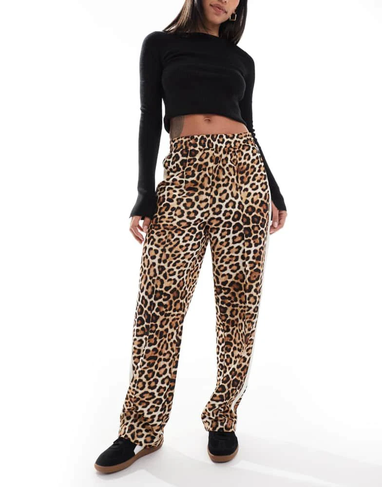 Puma Puma T7 straight leg trousers in leopard print 1