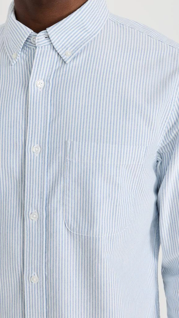 Club Monaco Long Sleeve Stripe Oxford Shirt 5