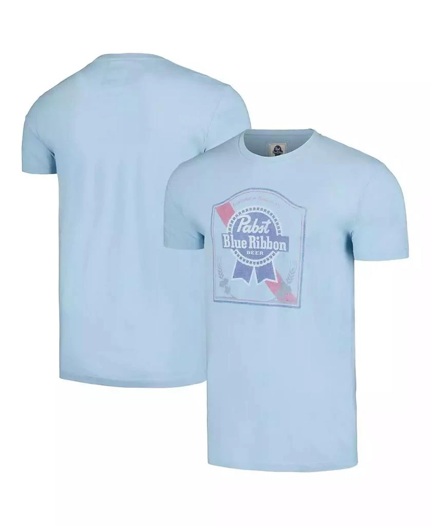 American Needle Men's Blue Distressed Pabst Blue Ribbon Vintage-Like Fade T-shirt 1
