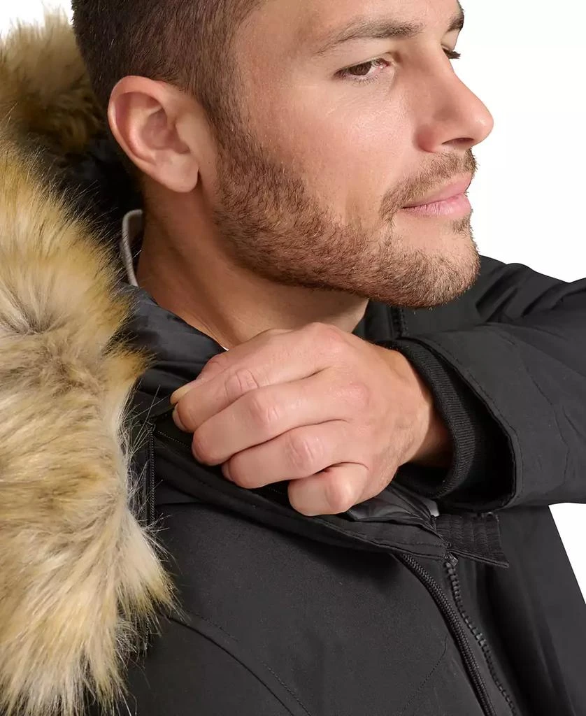 Calvin Klein Men's Long Parka with Faux-Fur Lined Hood 5