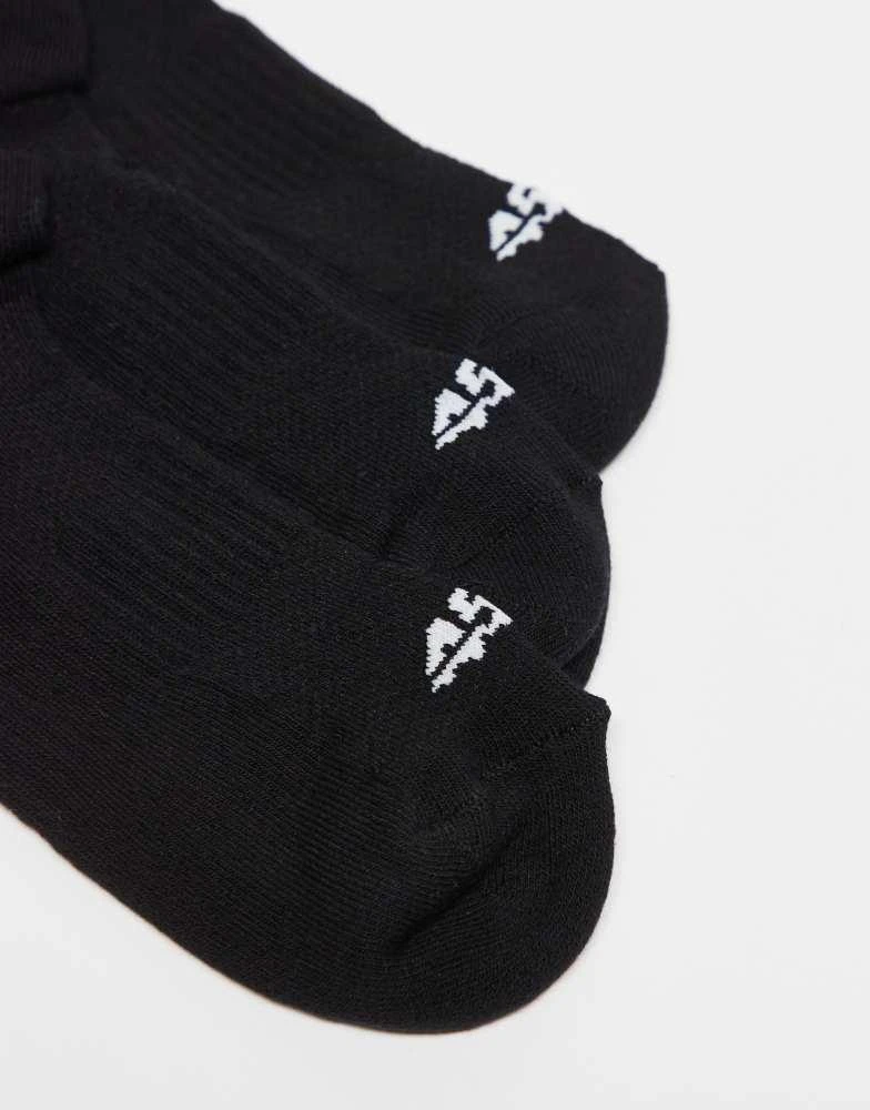 4505 4505 Icon 3 pack quick dry trainer sport socks in black 2