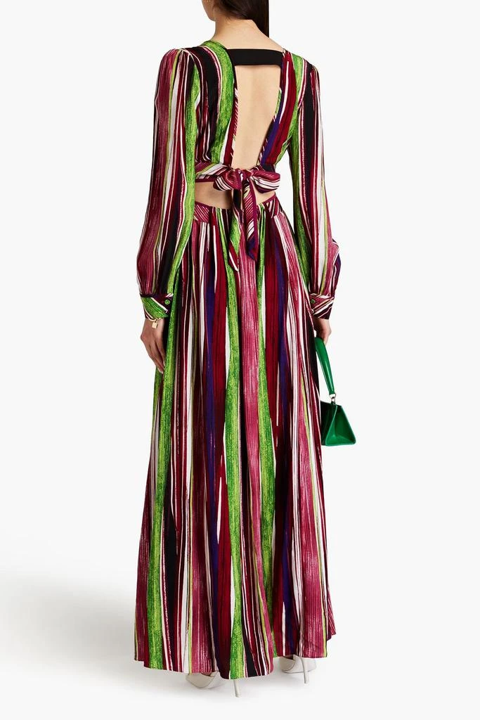 Diane von Furstenberg Jenifer cutout printed crepe maxi dress 3