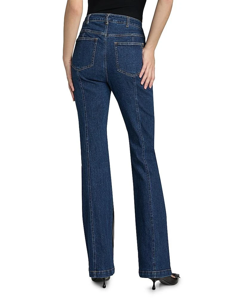 Cinq à Sept Joan Faux-Leather Panel Jeans 5