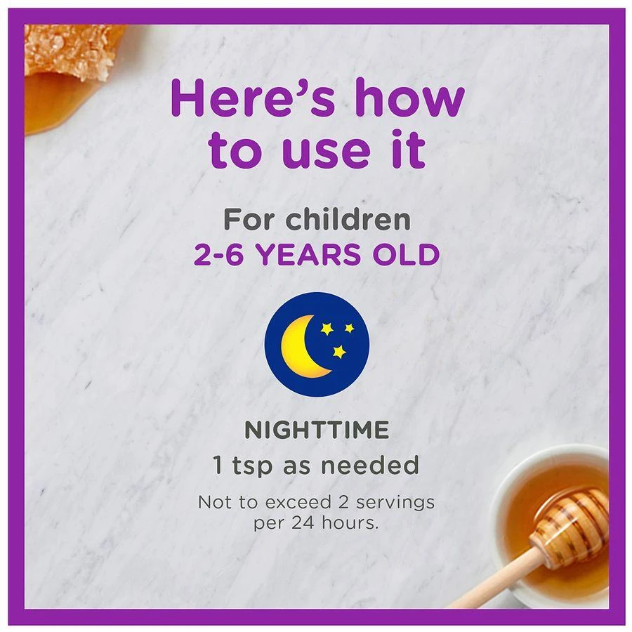 ZarBee's Naturals Children's Night Honey Cough Syrup + Immune Natural Mixed Berry 6