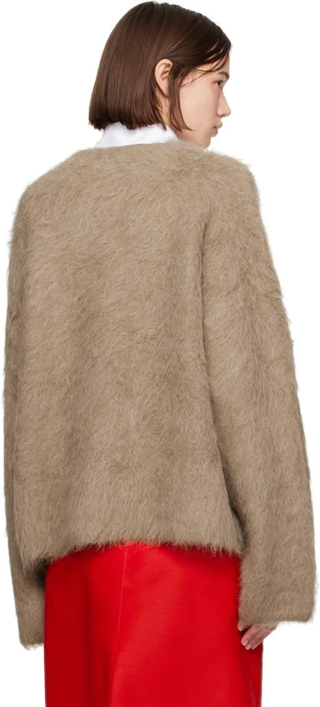 Totême Taupe Boxy Alpaca Knit Sweater 3