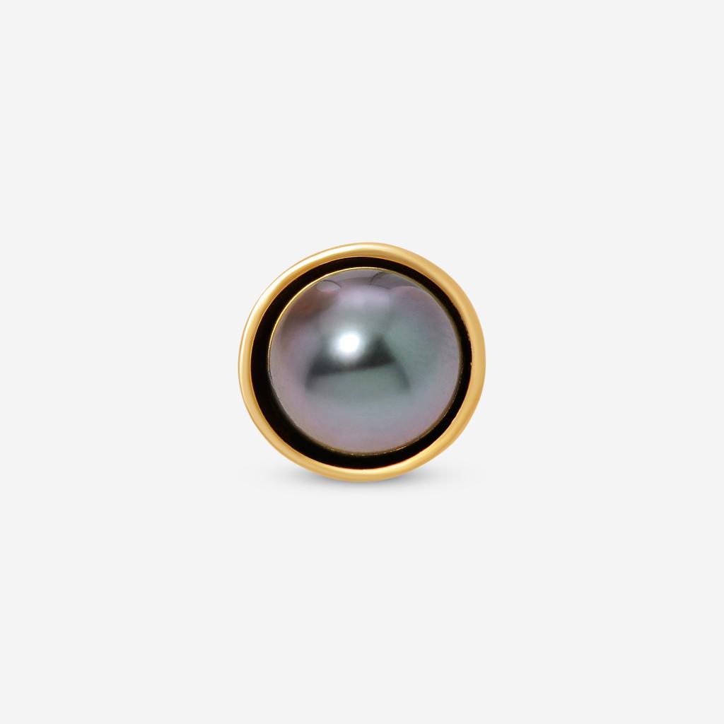 Assael Assael 18K Gold Tahitian Natural Color Cultured Pearl Single Stud Earring EG-HYTH-1