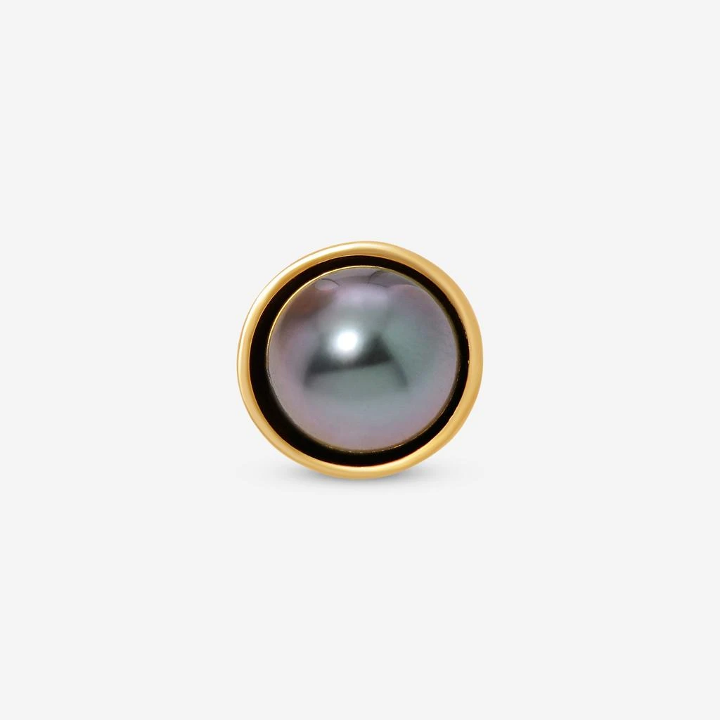 Assael Assael 18K Gold Tahitian Natural Color Cultured Pearl Single Stud Earring EG-HYTH-1 2