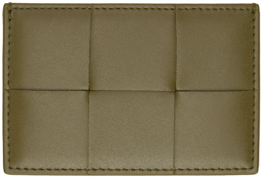 Bottega Veneta Khaki Cassette Card Holder 1