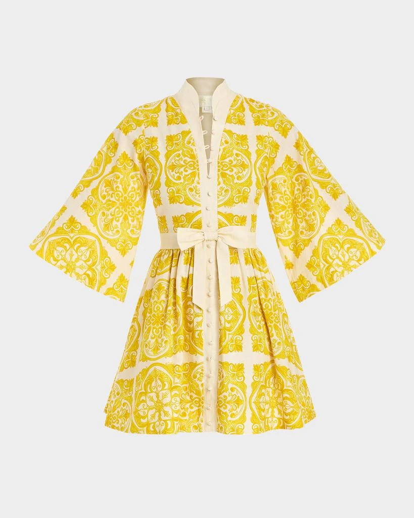 Mestiza New York Carmen Flare-Sleeve Bow Mini Dress 1