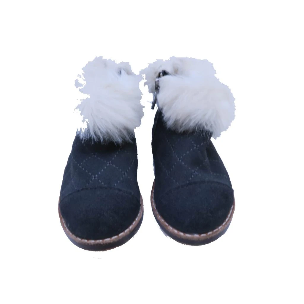 Janie and Jack Girls Gray Fur Boots