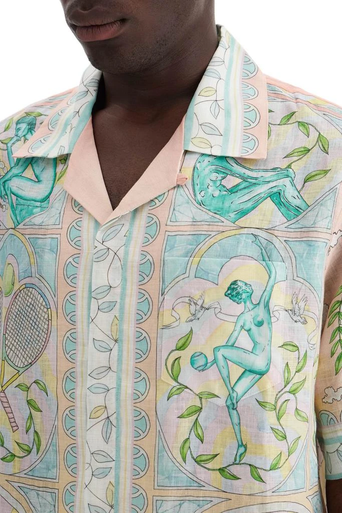Casablanca short-sleeved linen shirt for men 4