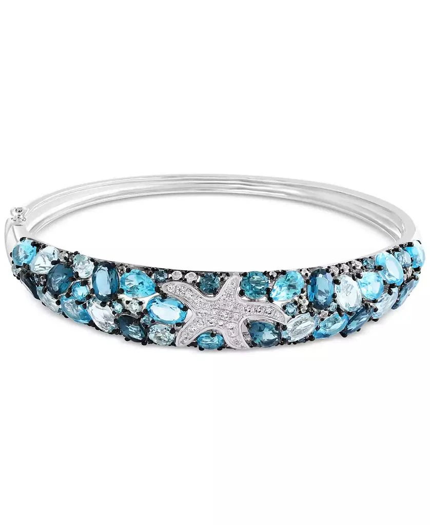 Effy EFFY® Multi-Gemstone Starfish Bangle Bracelet (13 ct. t.w.) in Sterling Silver